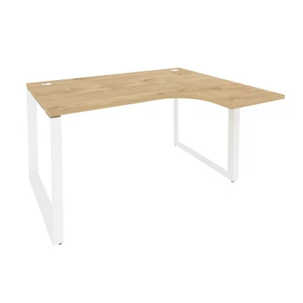 Стол эргономичный правый на О-образном м/к ОНИКС О.МО-СА-3Р Тиквуд Светлый/Белый / ONIX O.MO-SA-3R_0
