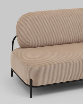 Диван Стоун велюр рельефный бежевый_5