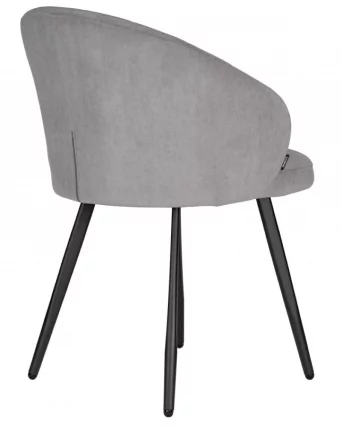 Стул обеденный ДОБРИН НАОМИ (ЭМАЛЬ ЧЕРНЫЙ МУАР велюр Катаниа Смоке) / DOBRIN NAOMI Catania Smoke)_2