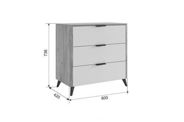 Комод Адам МСА-02 дуб крафт золотой/графит / MSA-02_4