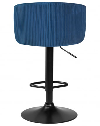 Стул барный ДОБРИН ДЭРCЙ БЛАCК (синий велюр (1922-20)) / DOBRIN DARCY BLACK_4