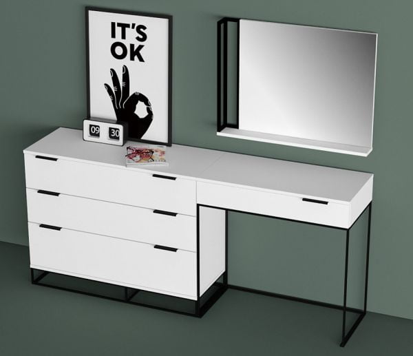 Туалетный стол Ситй 80 см. белый / City_11