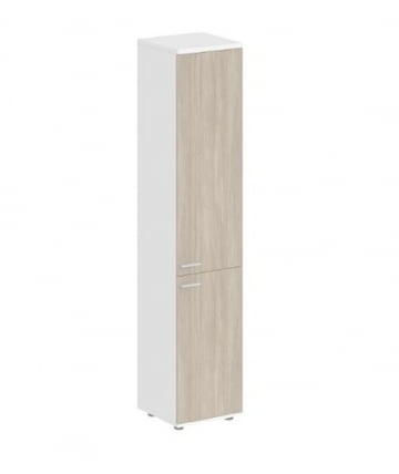Шкаф высокий правый Сигма СГ.812.ВХ.ОД.ОД.Р Белый Дуб темный / Sigma SG.812.WH.OD.OD.R_0