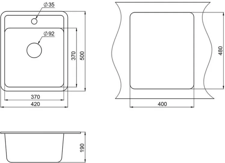 Кухонная мойка СТАНДЭРТ 4202 Бежевый / STANDART_2
