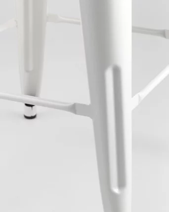 Полубарный стул Толикс Воод со спинкой Белый / Tolix Wood_7