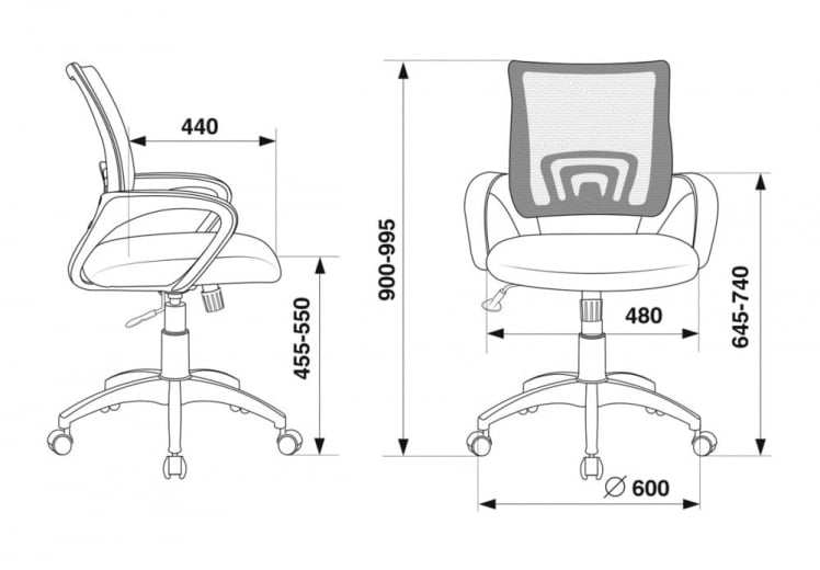 Кресло офисное Бюрократ CХ-695Н/СЛ/СД/ТВ-11 / CH-695N/SL/SD/TW-11_4