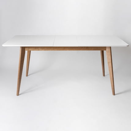 Стол обеденный Пегас Плус 120кс75 Морилка Дуб золотой Эмаль белая / Plus 120x75_1