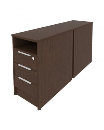 Тумба приставная двойная Метал Сйстем Б.ТП-2 Венге/Белый / Metal System_0