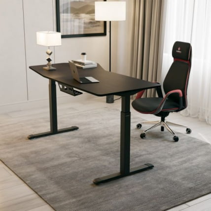 Стол компьютерный с электроприводом Еурека ЕРК-ЕДИ-ХТГ-СВ (Хептагон), копченое дерево / Eureka ERK-EDI-HTG-SW (Heptagon),_5