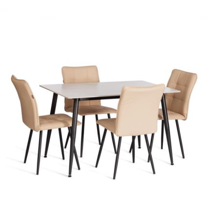 Стул обеденный Бари (2 шт. в упаковке) ЛТ, экокожа , бежевая, 41х55х89 см / Bari LT,_10