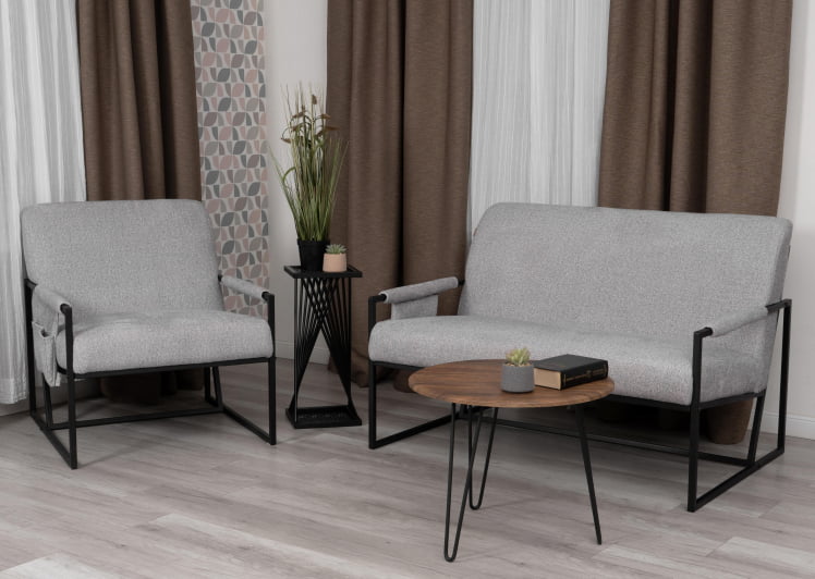 Диван Чарли ЛУКС/Чарли Люкс велюр/букле, ВТ шапе силвер / Charli LUX/Чарли VT shape silver_11