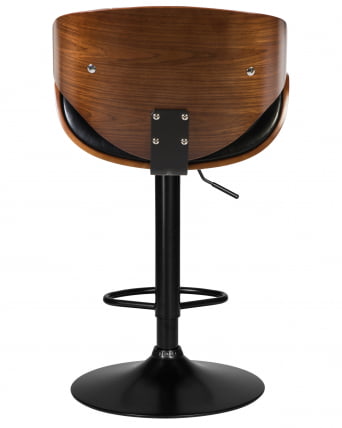 Стул барный ДОБРИН КАРТЕР БЛАCК (коричевый орех дерево (БВВ), черный ПУ) / DOBRIN KARTER BLACK (BWW), PU)_2