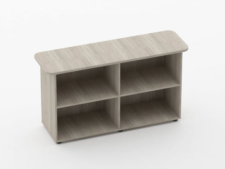 Тумба приставная к двум столам Глассй 3.18.14 Дуб сантана светлый / Glassy_0