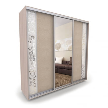 Шкаф-купе 3-х дверный Акцент-Вера КС 2100х600  Ясень шимо светлый_0