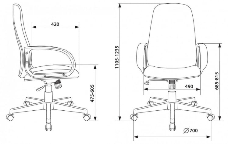 Кресло руководителя Бюрократ CХ-808АКССН Черный 3C11 / CH-808AXSN 3C11_4
