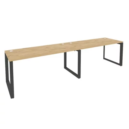 Рабочая станция на О-образном м/к ОНИКС О.МО-РС-2.4.7 Тиквуд Светлый/Антрацит / ONIX O.MO-RS-2.4.7_0