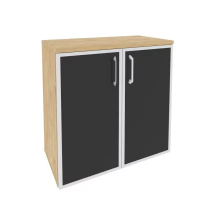 Шкаф низкий широкий ОНИКС О.СТ-3.2Р блаcк Тиквуд Светлый / ONIX O.ST-3.2R black_0