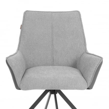 Кресло Мурано/Мурано опора 360, велюр/букле (ХЙП)/Экокожа, светло-серый/графит / Murano/Мурано (HYP)/Экокожа,_5