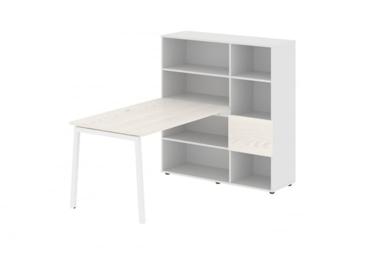 Рабочая станция ЕДИС ЕЛРСТ 1213 Ясень Траун Белый Белый / EDIS ELRST_0