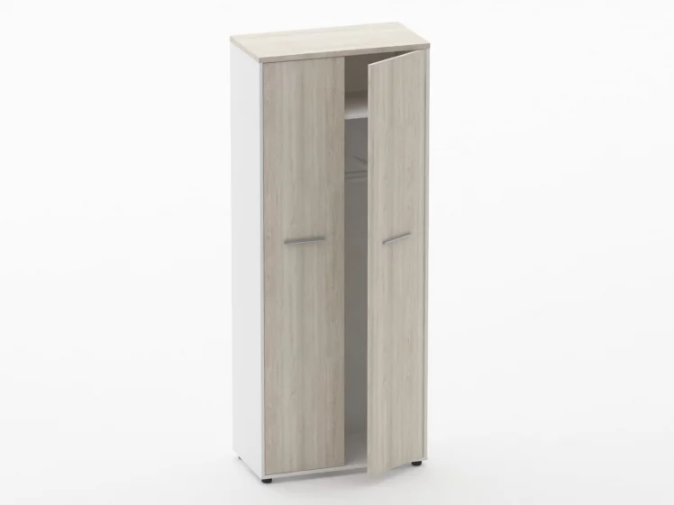 Шкаф для одежды 4 широкий Дека 10.19.301 Дуб Сантана светлый/Белый / Deka_1