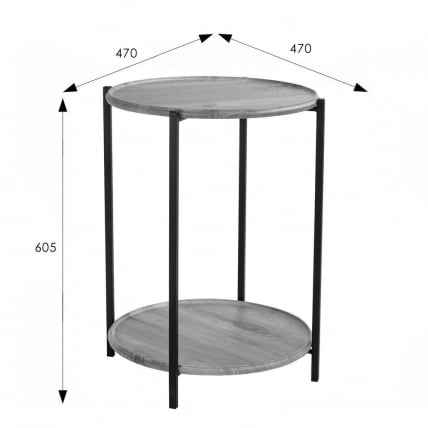 Стол журнальный БеаутйСтйле 21 Орех гикори грай / BeautyStyle gray_11