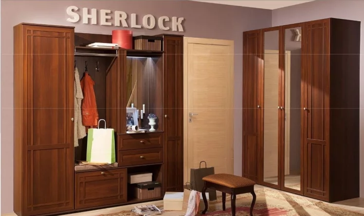 Шкаф МЦН Шерлоcк 70 Орех шоколадный / Sherlock_2
