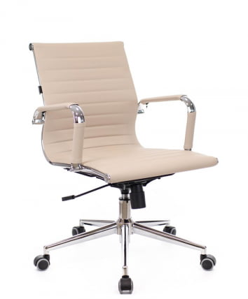Кресло для персонала Лео Т экокожа Бежевый / Leo T_0