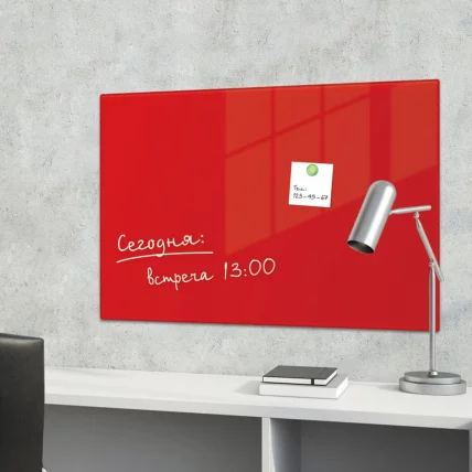 Доска магнитно-маркерная стеклянная БРАУБЕРГ 40х60 см Красная / BRAUBERG_1