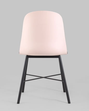 Стул пластиковый Шелл с мягким сиденьем Розовый / Shell_4
