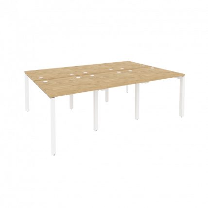 Рабочая станция на П-образном м/к ОНИКС О.МП-Д.РС-6.0.8 Тиквуд Светлый/Белый / ONIX O.MP-D.RS-6.0.8_0