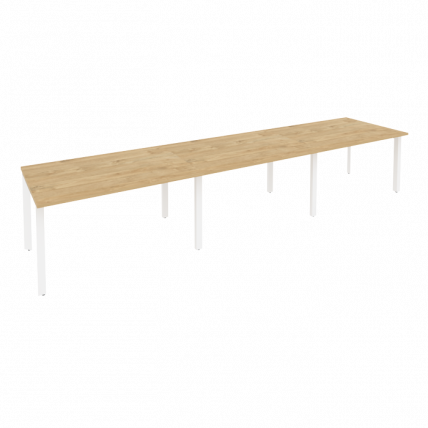 Стол переговорный (3 столешницы) ОНИКС О.МП-ПРГ-3.3 Тиквуд Светлый/Белый / ONIX O.MP-PRG-3.3_0