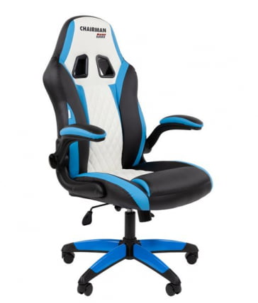 Кресло геймерское CХАИРМАН ДРАЙВ (ГАМЕ) 15 черный/голубой/белый / CHAIRMAN (GAME)_0