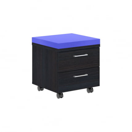 Тумба Мобильная КСМC-2Д Легно Темный/Синий / XMC-2D_0