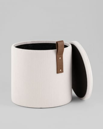 Пуф Руни КСС с ящиком вельвет белый / XS_5