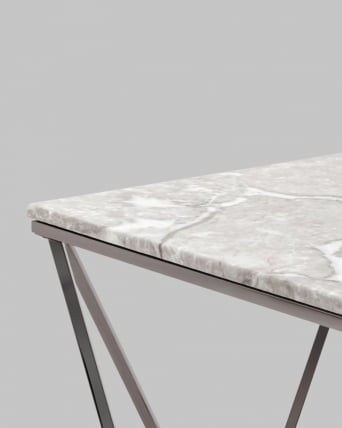 Журнальный столик Авалон 61*61 блаcк Серый мрамор / black_3