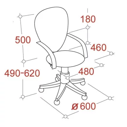 Кресло ЕЧаир-222 ПC 622254 Серое / EChair-222 PC_1