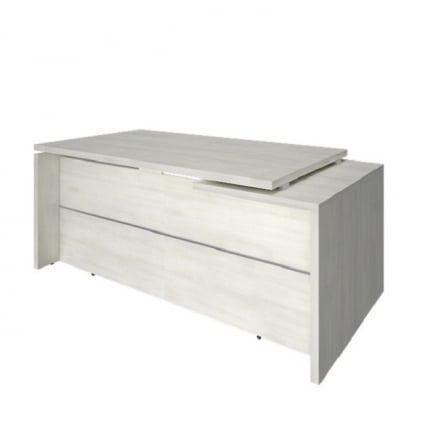 Стол руководителя ЙАЛТА ЛТ-В 22 Л Снежная Платина / YALTA LT-В L_0