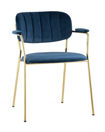 Стул кухонный Кэрол с подлокотниками Синий_0