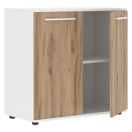 Шкаф с глухими малыми дверьми ЕДИС ЕЛCС 85.1 Дуб Денвер светлый Белый Белый / EDIS ELCS_1