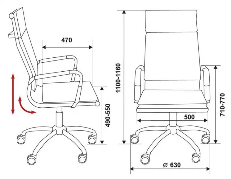 Кресло руководителя Бюрократ CХ-993/БРОВН / CH-993/BROWN_6