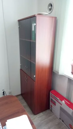 Шкаф для документов со стеклом Р.Ш-2СБ Орех Гепланкт_3