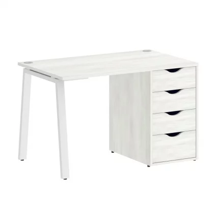 Стол письменный ХОМЕ ОФФИCЕ ВР.СП-3-118.4.А Снежная Платина/Белый металл / HOME OFFICE VR.SP-3-118.4.A_0