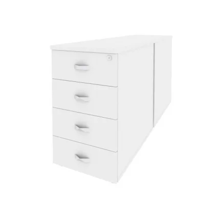 Тумба двойная приставная / опорная ОНИКС О.ТПО-2.7 Белый Бриллиант / ONIX O.TPO-2.7_0