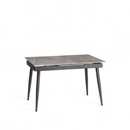 Стол обеденный Балморал / Балморал столешница керамика (глянцевая) / опоры металл, серый/черный, (120+40)х80х75 см / Balmoral_6