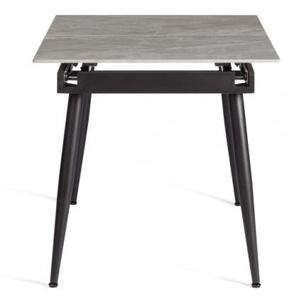 Стол обеденный Балморал / Балморал столешница керамика (глянцевая) / опоры металл, серый/черный, (120+40)х80х75 см / Balmoral_7