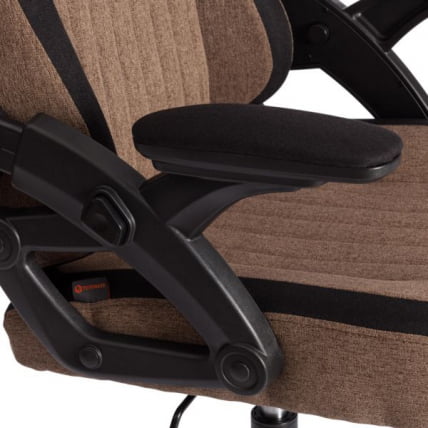 Кресло иВолф ткань, черный/коричневый / iWolf_14