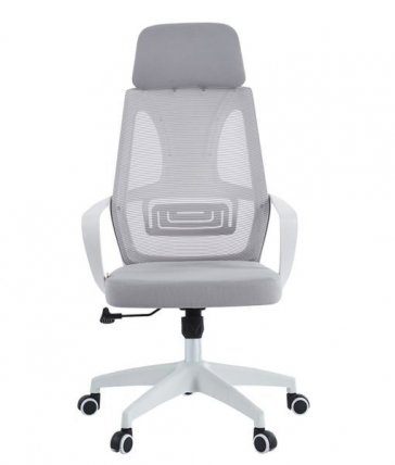 Кресло руководителя CХАИРМАН CХ636 ткань/сетка серый, белый пластик (М) / CHAIRMAN CH636 (M)_1