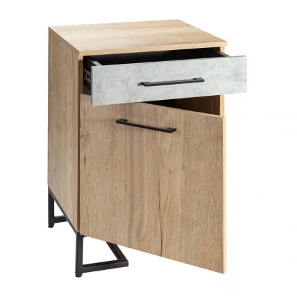 Тумба для обуви с ящиком Лофт (ТОЯ) Дуб натур/Бетон / Loft_2