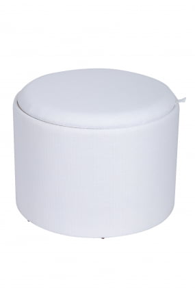 Пуф-столик с ящиком Хюгге Л рогожка Белый / L_0