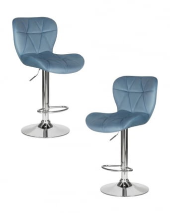 Стул барный ДОБРИН БАРНИ (пудрово-голубой велюр (МДЖ9-74)) 2 шт / DOBRIN BARNY (MJ9-74))_0